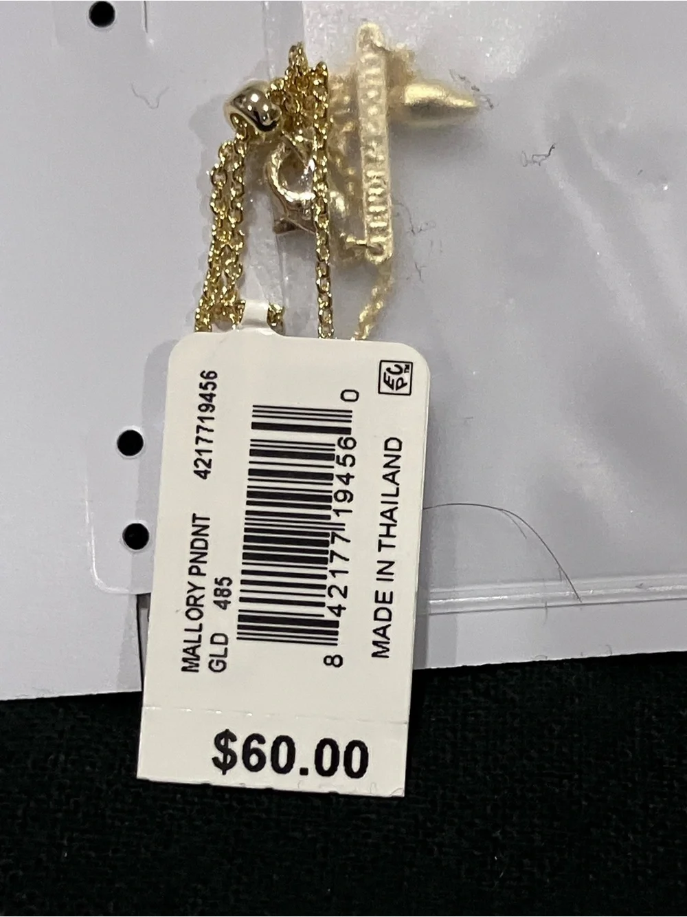 KENDRA SCOTT “MALLORY” GOLD PENDANT NECKLACE IN VARIEGATED TURQUOISE